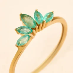 Marc Orian Cadeaux Mariage|Anniversaire De Mariage > Bague Josslyn Or Jaune Emeraude