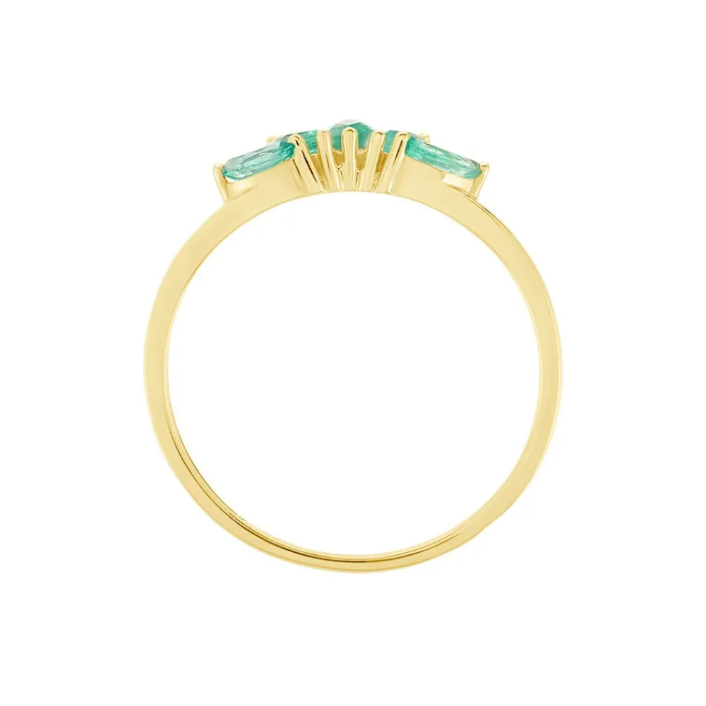 Marc Orian Cadeaux Mariage|Anniversaire De Mariage > Bague Josslyn Or Jaune Emeraude