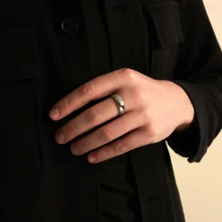 JOURDAN Bagues Homme|Bagues > Bague Acier Blanc