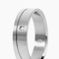 JOURDAN Idées Cadeaux Homme|Bagues > Bague Acier Blanc Diamant Synthétique