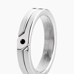 JOURDAN Bagues De Promesse|Bagues Homme > Bague Ilker Acier Argenté Spinelle