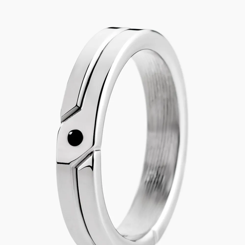 JOURDAN Bagues De Promesse|Bagues Homme > Bague Ilker Acier Argenté Spinelle