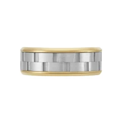 Bague Jourdan Oahu Acier Blanc Et Jaune