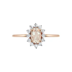 Marc Orian Anniversaire De Mariage|Bagues > Bague Jozsua Or Rose Morganite Peche Oxyde De Zirconium
