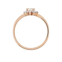 Marc Orian Anniversaire De Mariage|Bagues > Bague Jozsua Or Rose Morganite Peche Oxyde De Zirconium