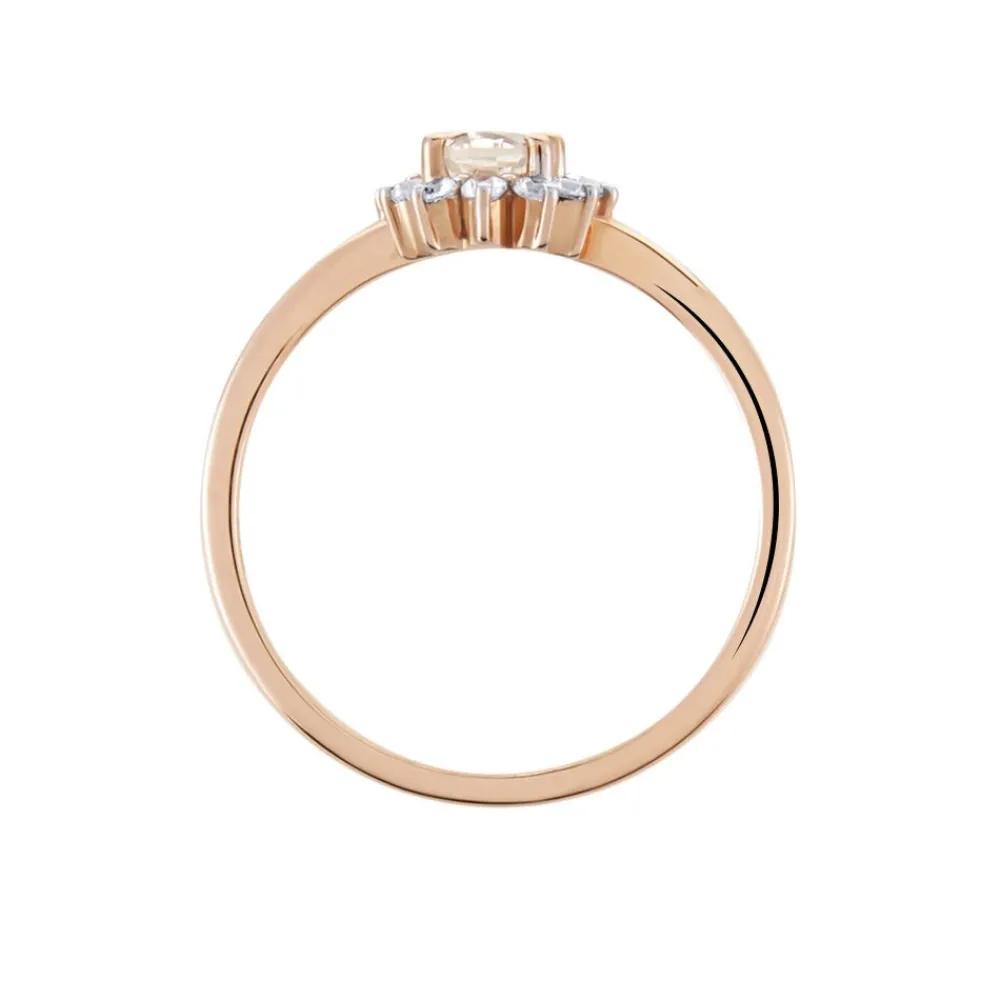 Marc Orian Anniversaire De Mariage|Bagues > Bague Jozsua Or Rose Morganite Peche Oxyde De Zirconium