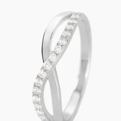 Bague Kassandre Argent Blanc Oxyde De Zirconium