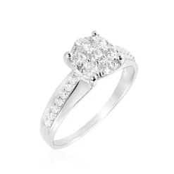 Marc Orian Bagues|Bijoux Platine > Bague Kate Ld Platine Blanc Diamant Synthétique