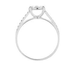 Bague Kate Or Blanc Diamant Synthétique