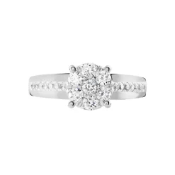 Bague Kate Or Blanc Diamant Synthétique