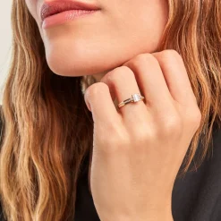 Marc Orian Bijoux Or|Anniversaire De Mariage > Bague Kate Rectangle Or Jaune Diamant