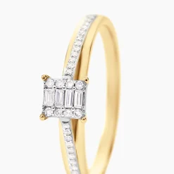 Marc Orian Bijoux Or|Anniversaire De Mariage > Bague Kate Rectangle Or Jaune Diamant