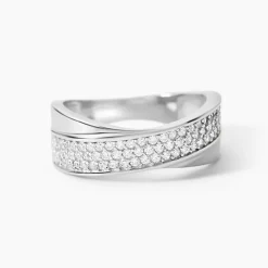 Bague Kawtare Argent Blanc Oxyde De Zirconium