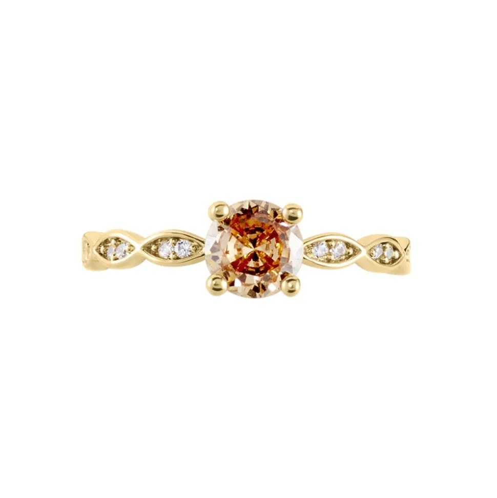 Bague Kurt Plaqué Or Jaune Oxyde De Zirconium