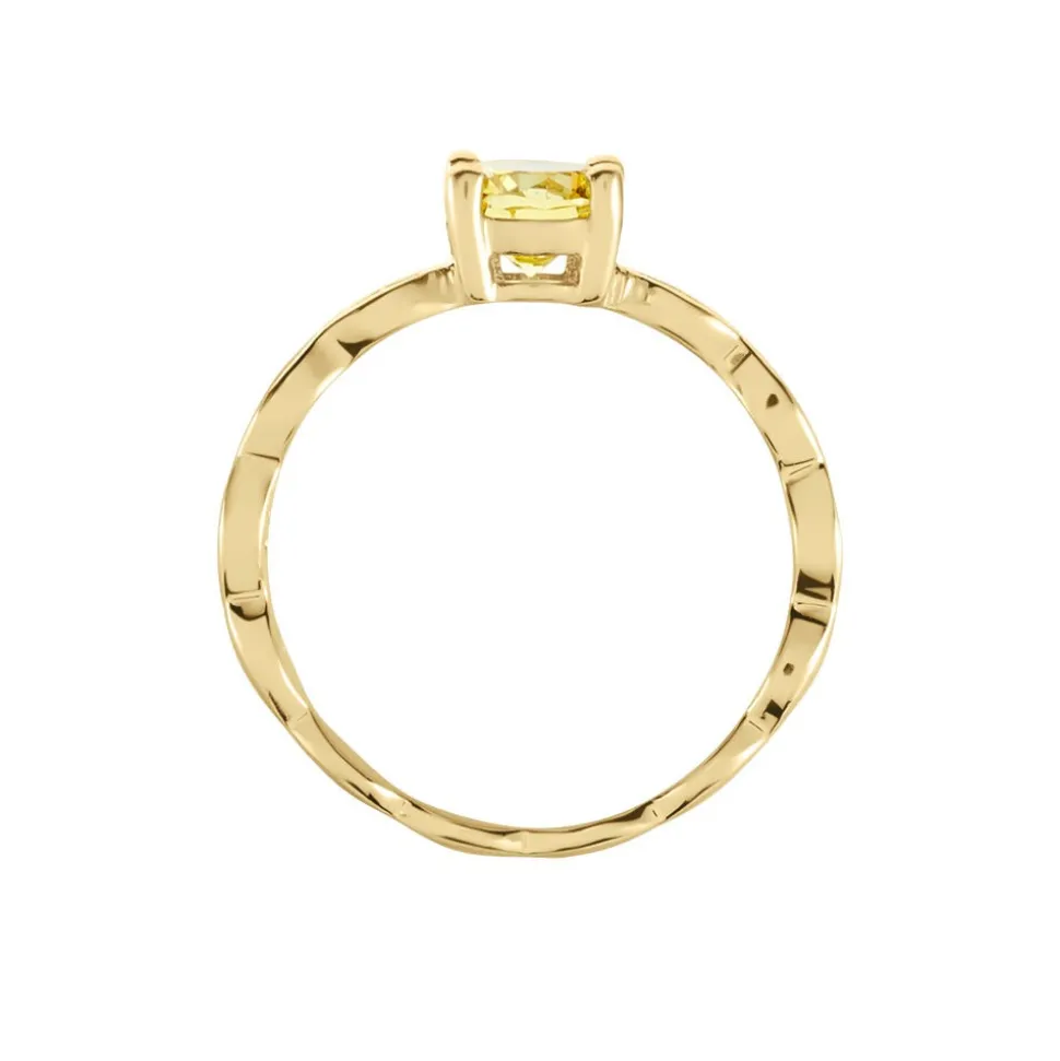 Bague Kurt Plaqué Or Jaune Oxyde De Zirconium