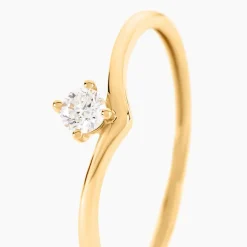 Bague Laocadia Or Jaune Diamant Synthétique