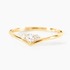 Bague Laurentius Or Jaune Diamant Synthétique