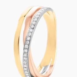 Marc Orian Bagues|Bagues Diamant > Bague Layan Or Tricolore Diamant