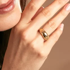 Marc Orian Bagues|Bijoux Acier Inoxydable > Bague Lessie Acier Doré