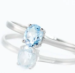 Bague Lily Or Blanc Topaze