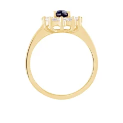 Marc Orian Bagues De Promesse|Bagues > Bague Lisea Plaqué Or Jaune Verre Et Oxyde De Zirconium