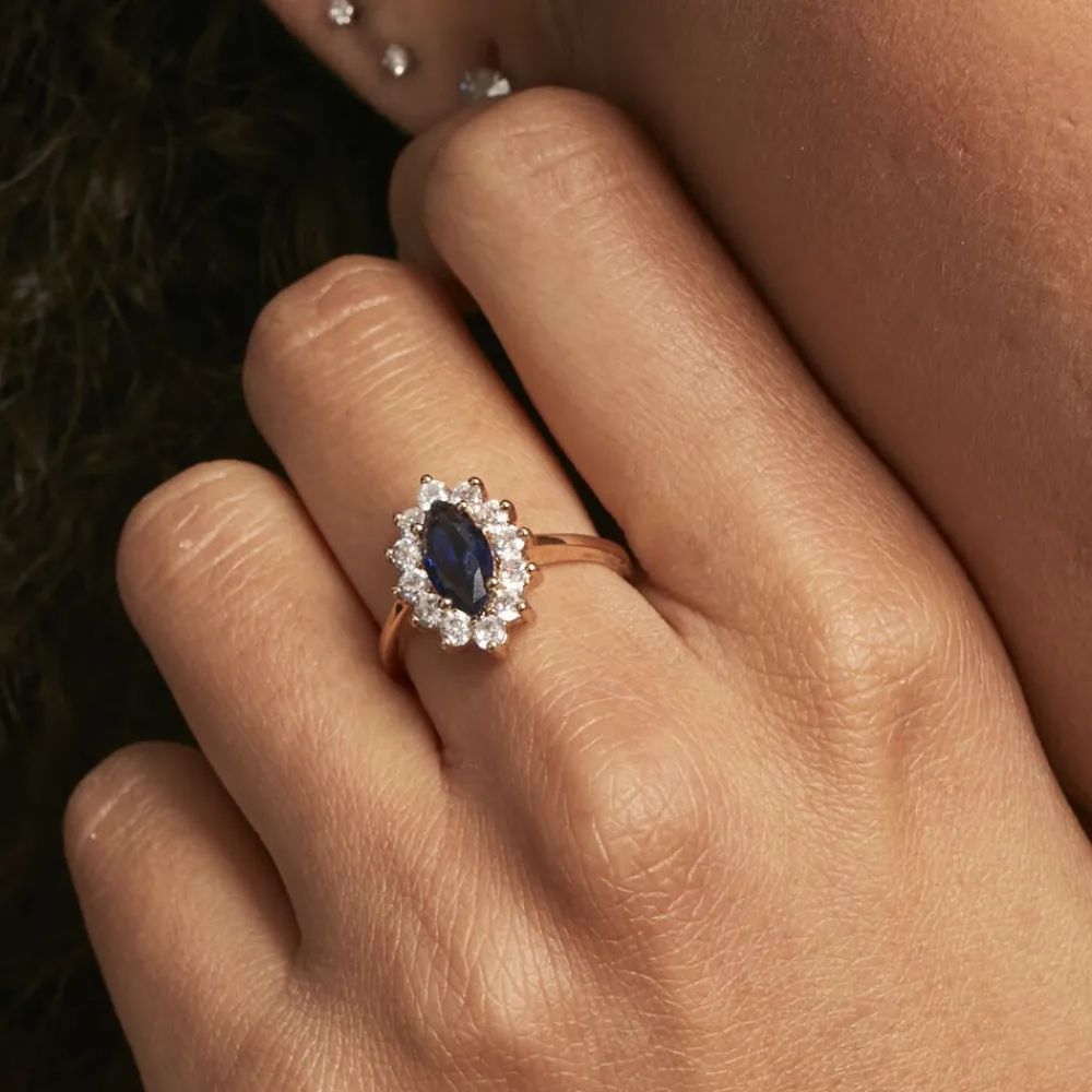 Marc Orian Bagues De Promesse|Bagues > Bague Lisea Plaqué Or Jaune Verre Et Oxyde De Zirconium