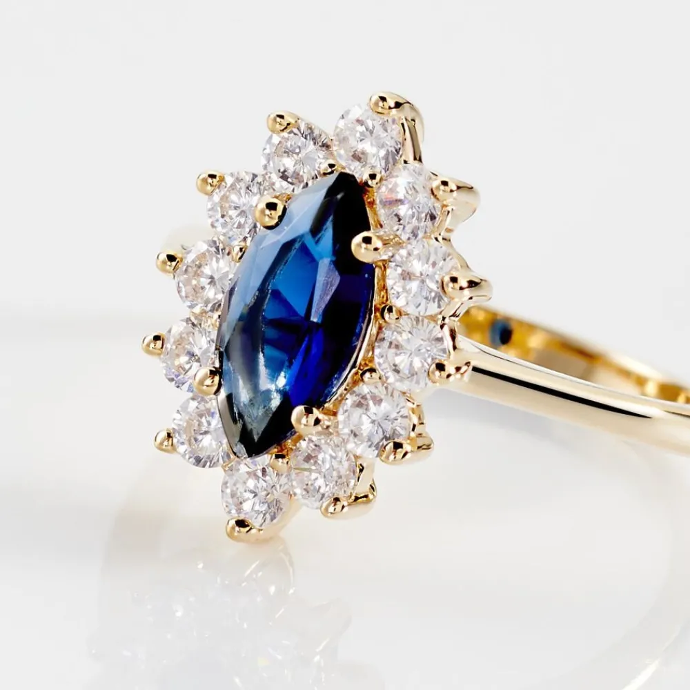Marc Orian Bagues De Promesse|Bagues > Bague Lisea Plaqué Or Jaune Verre Et Oxyde De Zirconium