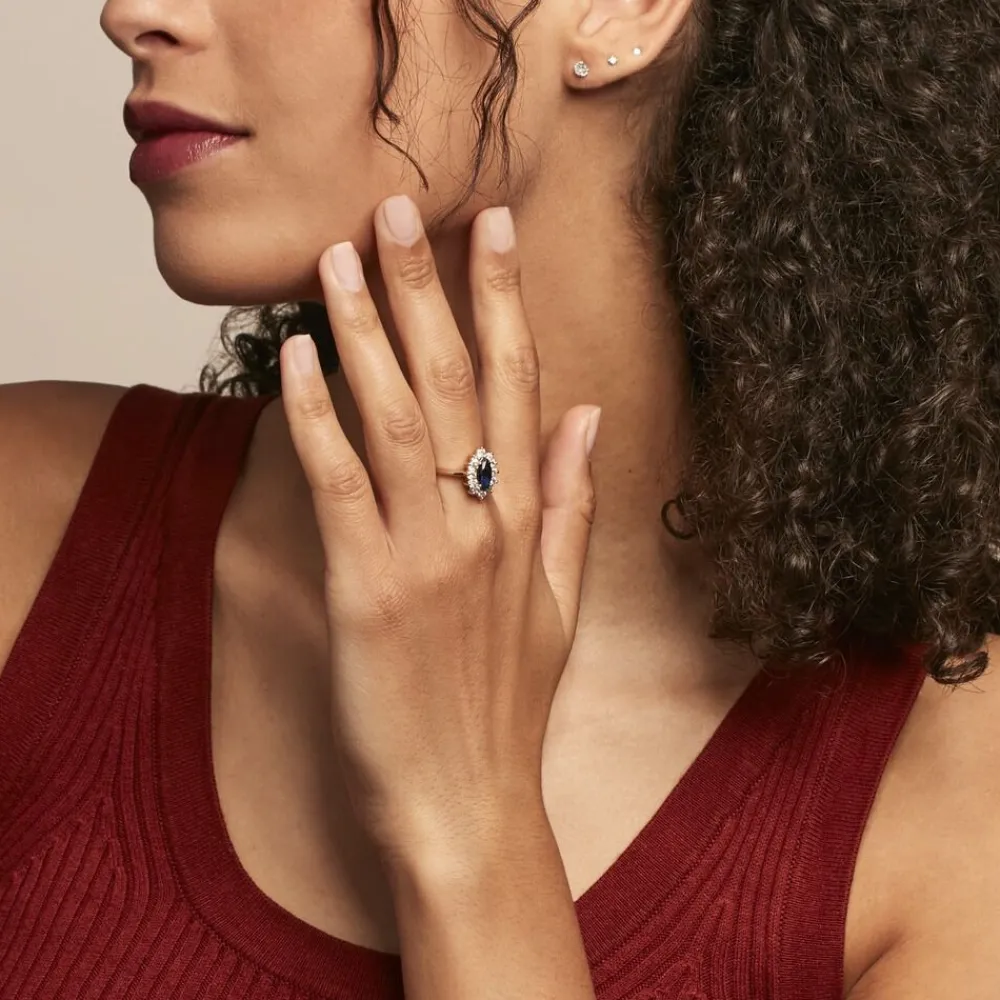 Marc Orian Bagues De Promesse|Bagues > Bague Lisea Plaqué Or Jaune Verre Et Oxyde De Zirconium