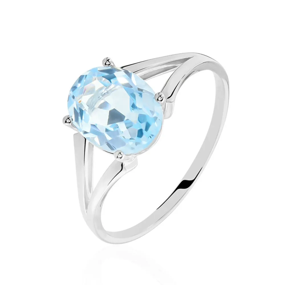 Marc Orian Anniversaire De Mariage|Bagues > Bague Lis Or Blanc Topaze