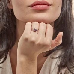 Marc Orian Anniversaire De Mariage|Bagues > Bague Loriane Or Jaune Amethyste Et Oxyde De Zirconium or jaune amethyste violette