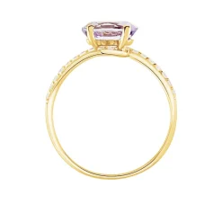 Marc Orian Anniversaire De Mariage|Bagues > Bague Loriane Or Jaune Amethyste Et Oxyde De Zirconium or jaune amethyste violette