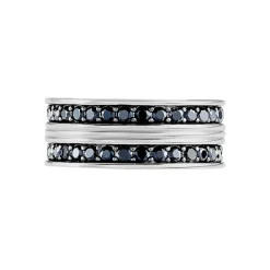 Bague Lucio Argent Blanc Oxyde