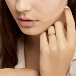 Bague Lysie Argent Blanc Oxyde De Zirconium