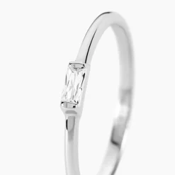 Bague Manuelita Argent Blanc Oxyde De Zirconium