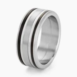 JOURDAN Idées Cadeaux Homme|Bagues > Bague Margalith Acier Blanc