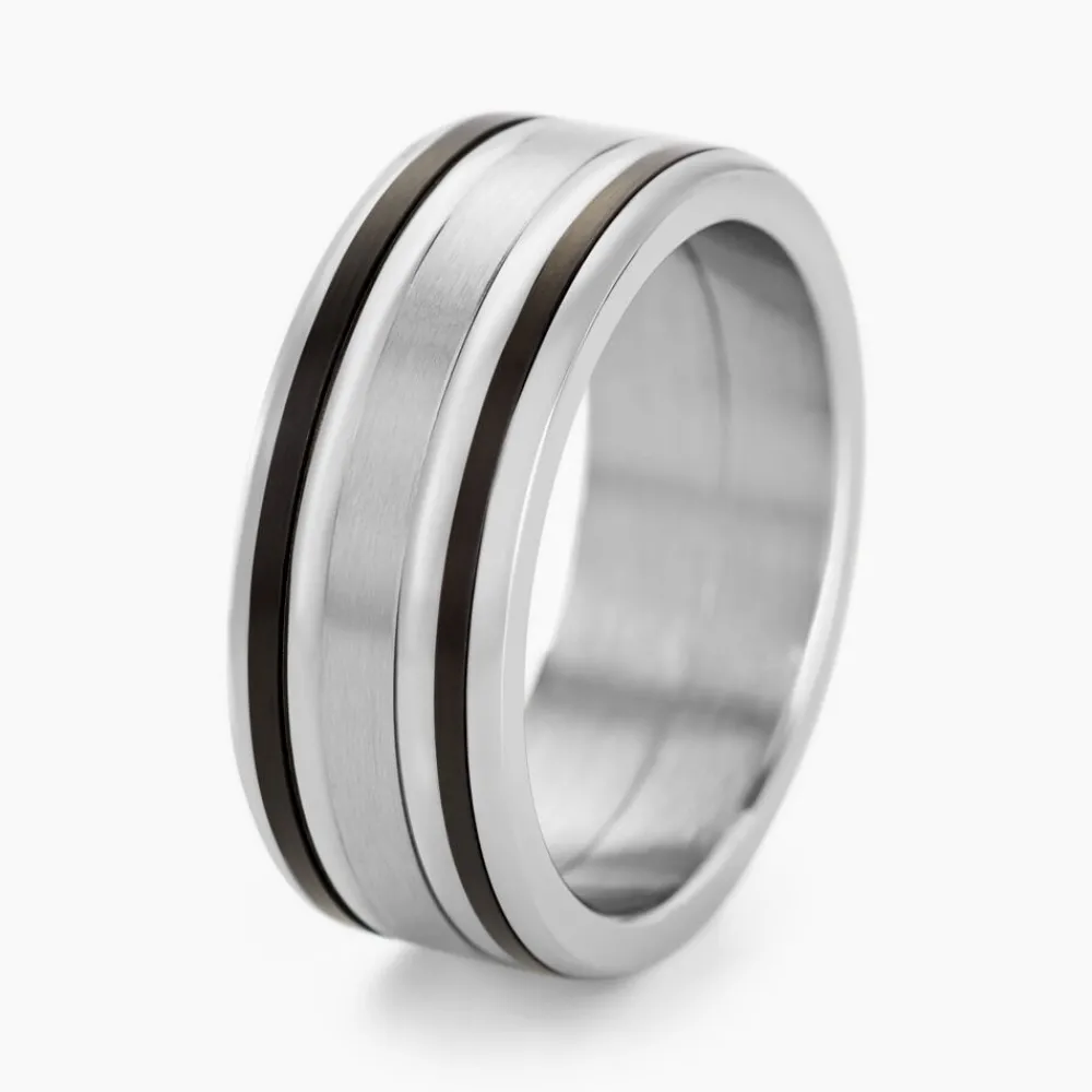JOURDAN Idées Cadeaux Homme|Bagues > Bague Margalith Acier Blanc