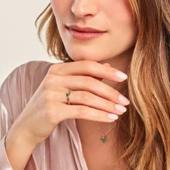 Bague Marjeta Or Jaune Emeraude Diamant