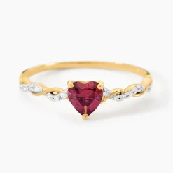 Bague Mathilde Or Jaune Rhodolite Oxyde De Zirconium