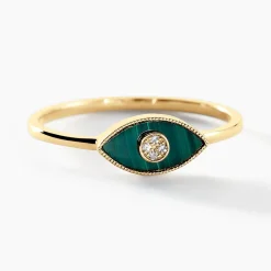 Marc Orian Bagues De Promesse|Bagues > Bague Matiasma Or Jaune Malachite Diamant or jaune malachite vert