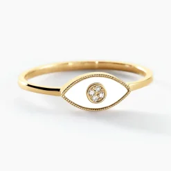 Marc Orian Bagues De Promesse|Bagues > Bague Matiasma Or Jaune Nacre Diamant or jaune nacre blanc