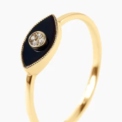 Bague Matiasma Or Jaune Onyx Diamant