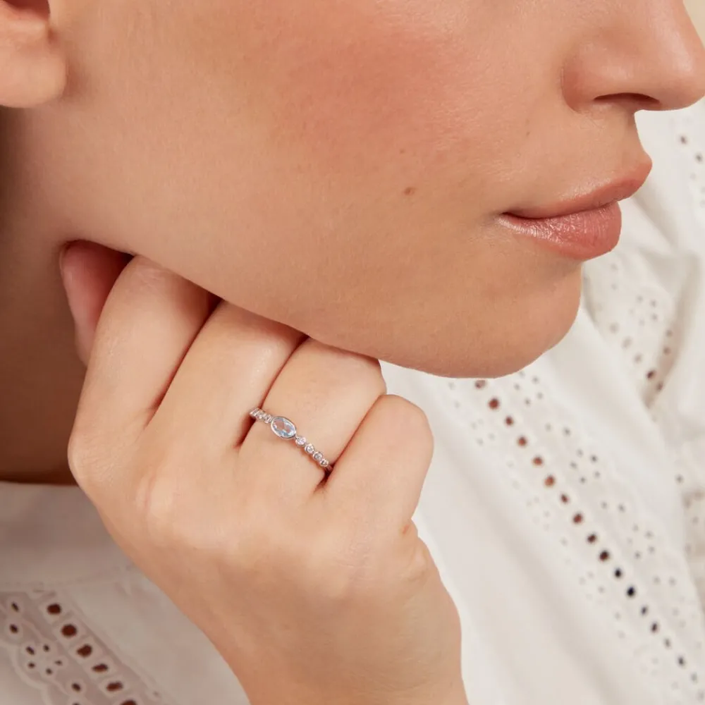 Marc Orian Bagues De Promesse|Bijoux Zirconium > Bague Mayfair Argent Blanc Oxyde De Zirconium argent blanc oxyde bleu sky