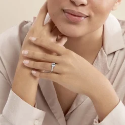 Marc Orian Anniversaire De Mariage|Bagues > Bague Maysara Or Blanc Topaze Et Oxyde De Zirconium