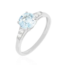 Marc Orian Anniversaire De Mariage|Bagues > Bague Maysara Or Blanc Topaze Et Oxyde De Zirconium