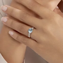 Marc Orian Anniversaire De Mariage|Bagues > Bague Maysara Or Blanc Topaze Et Oxyde De Zirconium
