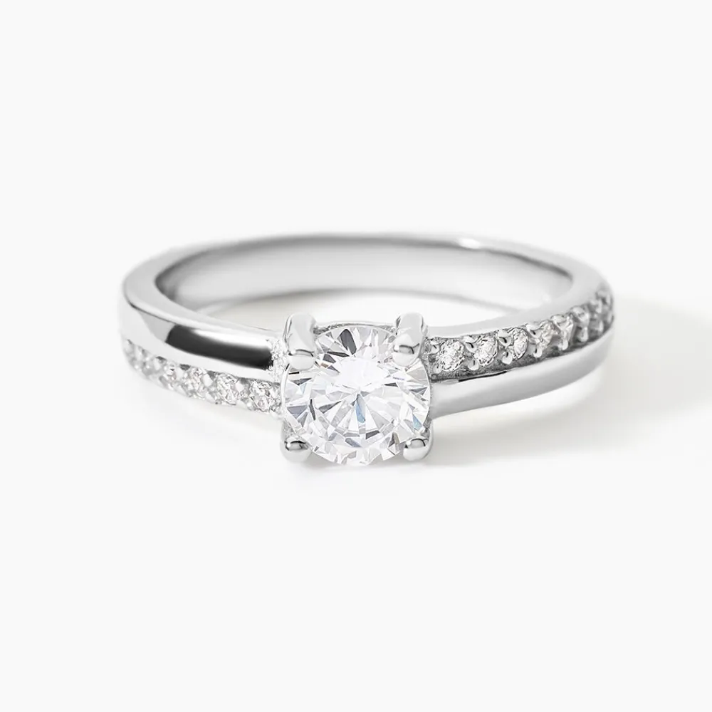 Marc Orian Bagues Fantaisie|Bijoux Zirconium > Bague Mayssara Argent Blanc Oxyde De Zirconium