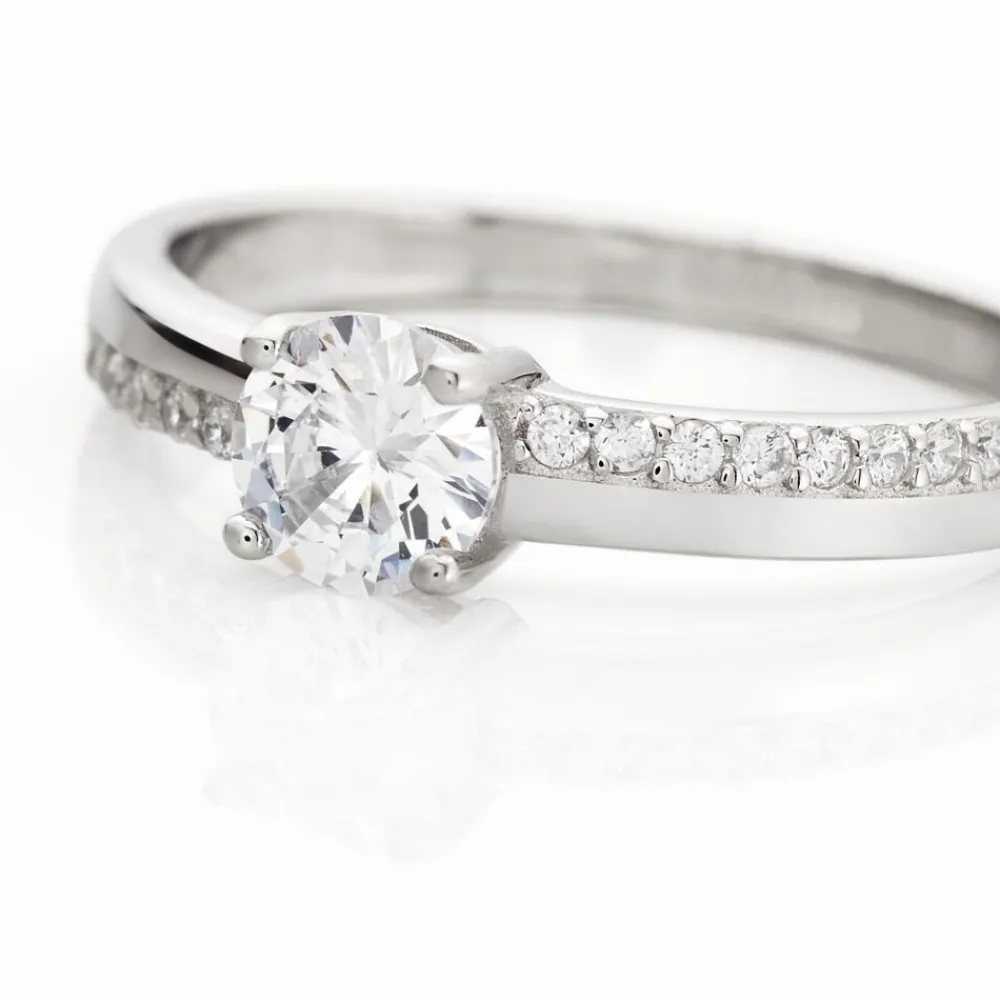 Marc Orian Bagues Fantaisie|Bijoux Zirconium > Bague Mayssara Argent Blanc Oxyde De Zirconium