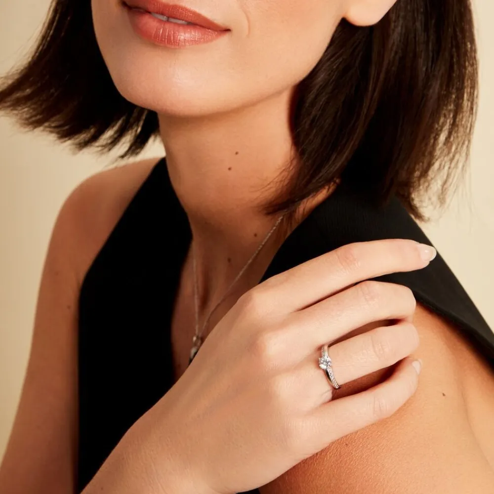 Marc Orian Bagues Fantaisie|Bijoux Zirconium > Bague Mayssara Argent Blanc Oxyde De Zirconium