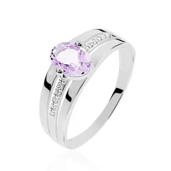 Marc Orian Anniversaire De Mariage|Bagues > Bague Milna Or Blanc Amethyste Et Oxyde De Zirconium