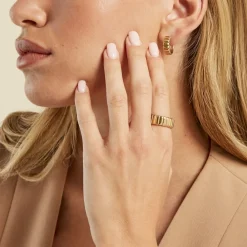 Marc Orian Bagues|Bijoux Acier Inoxydable > Bague Mira Acier Jaune
